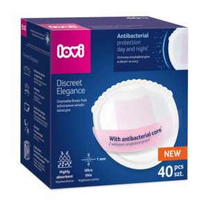 LOVI Discreet Elegance 40 pcs Antibacterial Nursing Pads white