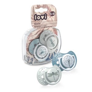 LOVI silicone dynamic pacifier 6-18 m 2 pcs Botanic Boy