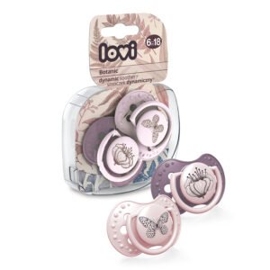 LOVI silicone dynamic pacifier 6-18 m 2 pcs Botanic Girl