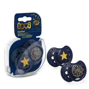 LOVI Silicone Dynamic Soother 3-6m 2pcs Stardust Blue