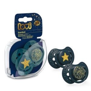 LOVI Silicone Dynamic Soother 3-6m 2pcs Stardust Green