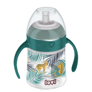 LOVI First cup with weighted straw 150ml Jungle Vibes​