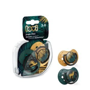 LOVI Silicone Dynamic Soother 3-6m 2 pcs Jungle Vibes Boy