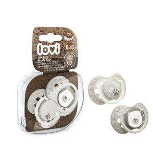 LOVI Silicone Dynamic Soother 6-18m 2 pcs Buddy Bear