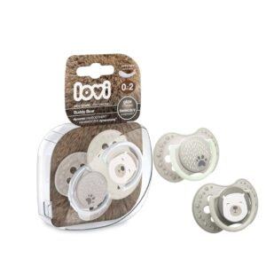 Dynamic silicone pacifier LOVI 0-2 m 2 pc ( Buddy Bear )