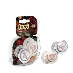 LOVI Silicone Dynamic Soother 3-6m 2 pcs I Love