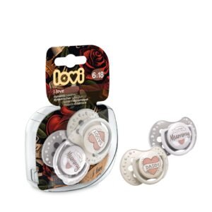 LOVI Silicone Dynamic Soother 6-18m 2 pcs I Love