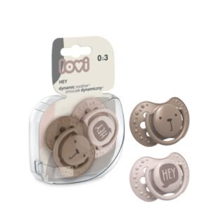 LOVI dynamic silicone pacifier 0-3 m 2 pcs. Hey Girl