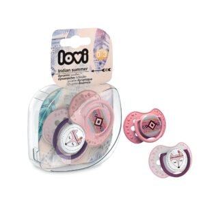LOVI Silicone Dynamic Soother 0-3m 2 pcs Indian Summer Girl