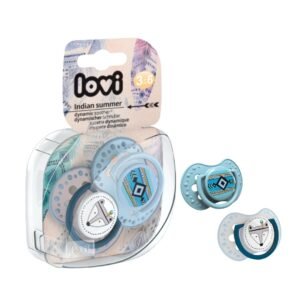 LOVI Silicone Dynamic Soother 3-6m 2 pcs Indian Summer Boy