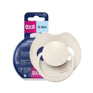 LOVI Prime dynamic silicone pacifier 0-6m 1 pc Coconut