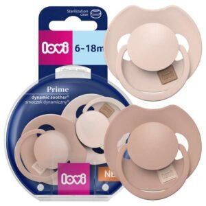 LOVI Prime Dynamic Silicone Pacifier 6-18m 2 pcs Nude/Blush